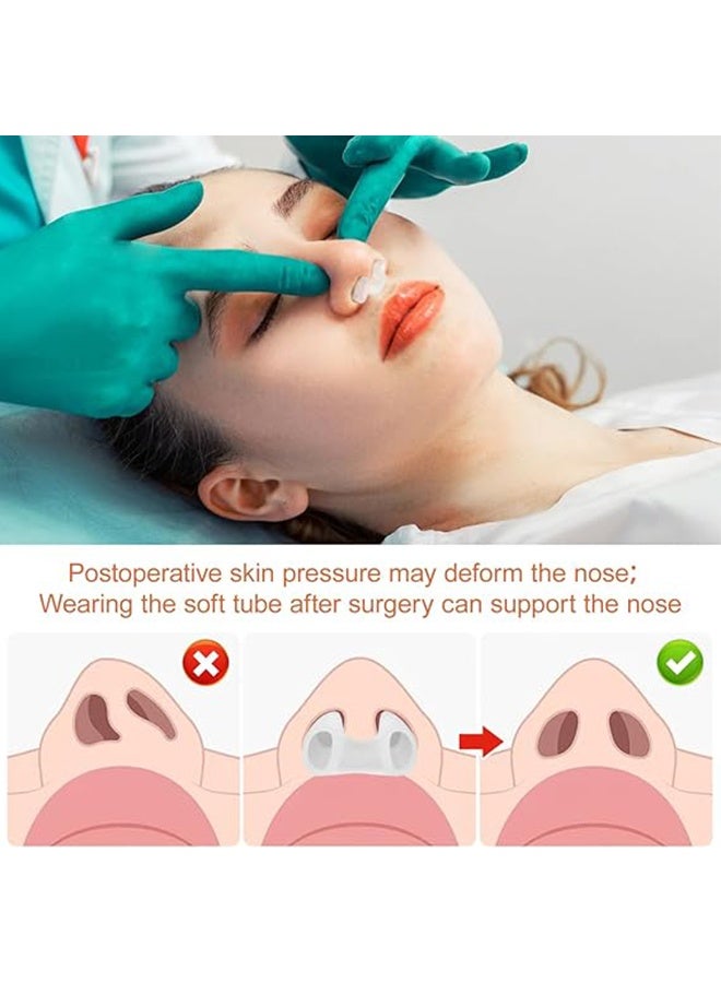 JS Face Healthly Silicone Nostril Retainer, Nose Pad for Surgery, Nose Retainer Rhinoplasty, Retainer for Work Surgery, %100 Silicone Nose Stud (No. 5 No. 6) - Image 3